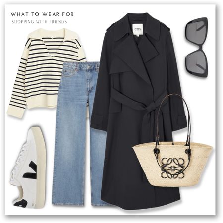 Spring outfit ideas 🫶

Styling wide leg jeans with a stripe arket jumper, VEJA trainers, navy trench coat & Loewe basket bag for a casual weekend look. 

#LTKstyletip #LTKitbag #LTKSeasonal