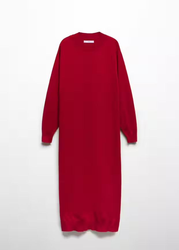 Round-neck knitted dress | MANGO (US)