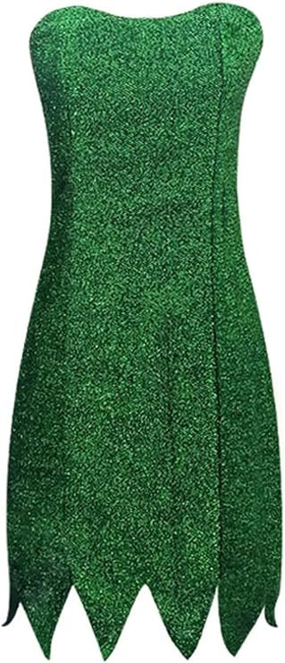 Haydory Adult Tinker Bell Cosplay Costume Tinker Bell Bandeau Shoulder Baring Dress Party Hallowe... | Amazon (US)