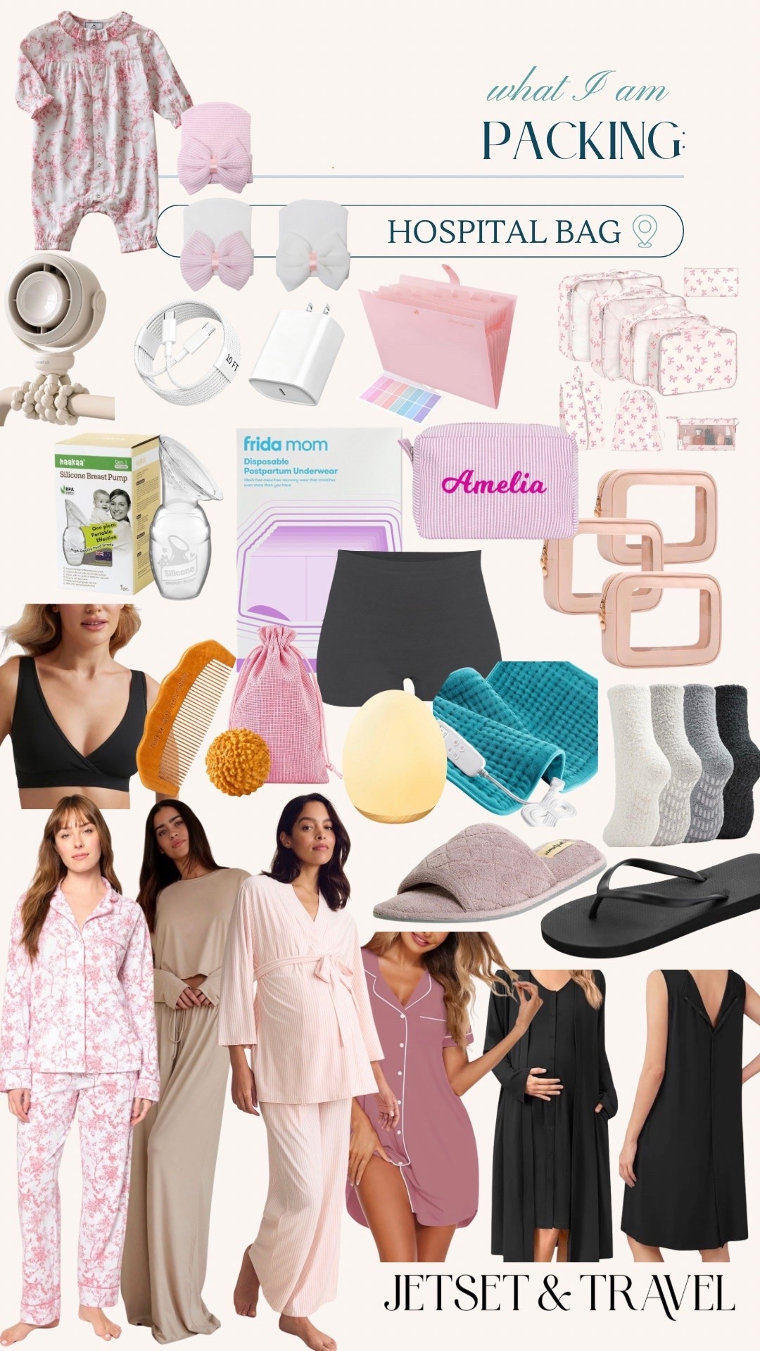 I can’t believe it’s almost time!! Today I am posting about all things hospital bag. I have lots of cozy loose pajamas packed for me, including shorts and pants based on how hot the hospital room is. Of course I had to get baby girl a matching outfit! I’ve also packed cozy slippers, shower sandals, a nursing bra, a delivery gown, a birth comb, nursing bra, grippy socks, and all my toiletries. I threw in a little fan and small night light as well. The hospital will provide most things for baby girl, so for her I’m just packing a few outfits, some little hats, and a folder for all important documents! Expert moms - am I missing anything?! We are counting down the days! 🩷🩷 


#hospitalbag #whatsinmybag #maternity #momtobe #newborn #pajamas #newbaby #cozy #birthing #birth #toiletrybag #hospitalessentials #newmom

#LTKBaby #LTKBump #LTKKids