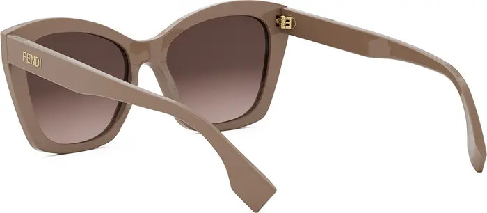 'Fendi Lettering 55mm Gradient Square Sunglasses | Nordstrom