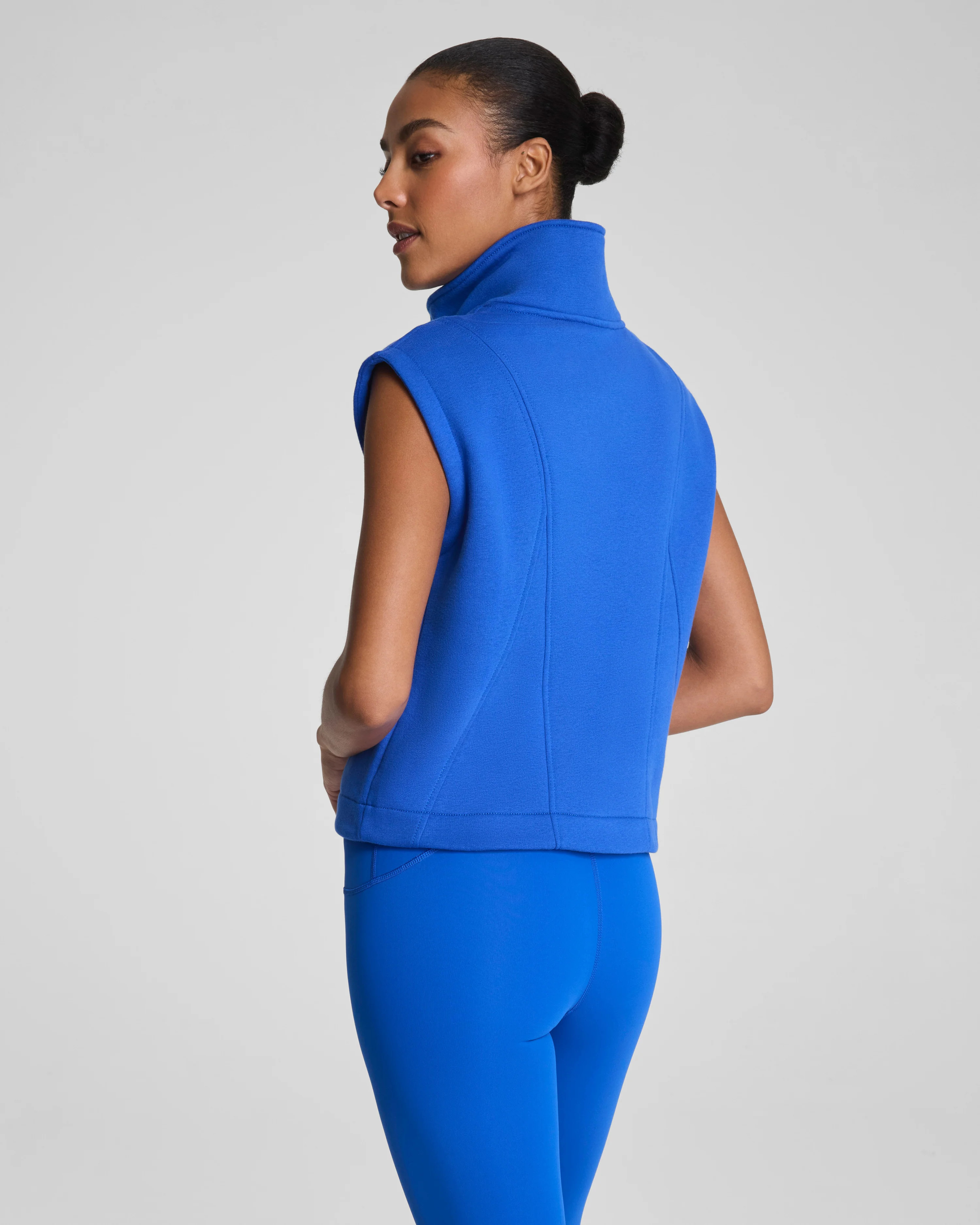 Cotton Fleece Half Zip Vest | Spanx