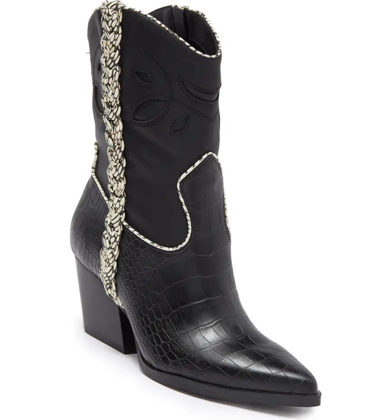 Lakely Croc Embossed Western Boot | Nordstrom Rack