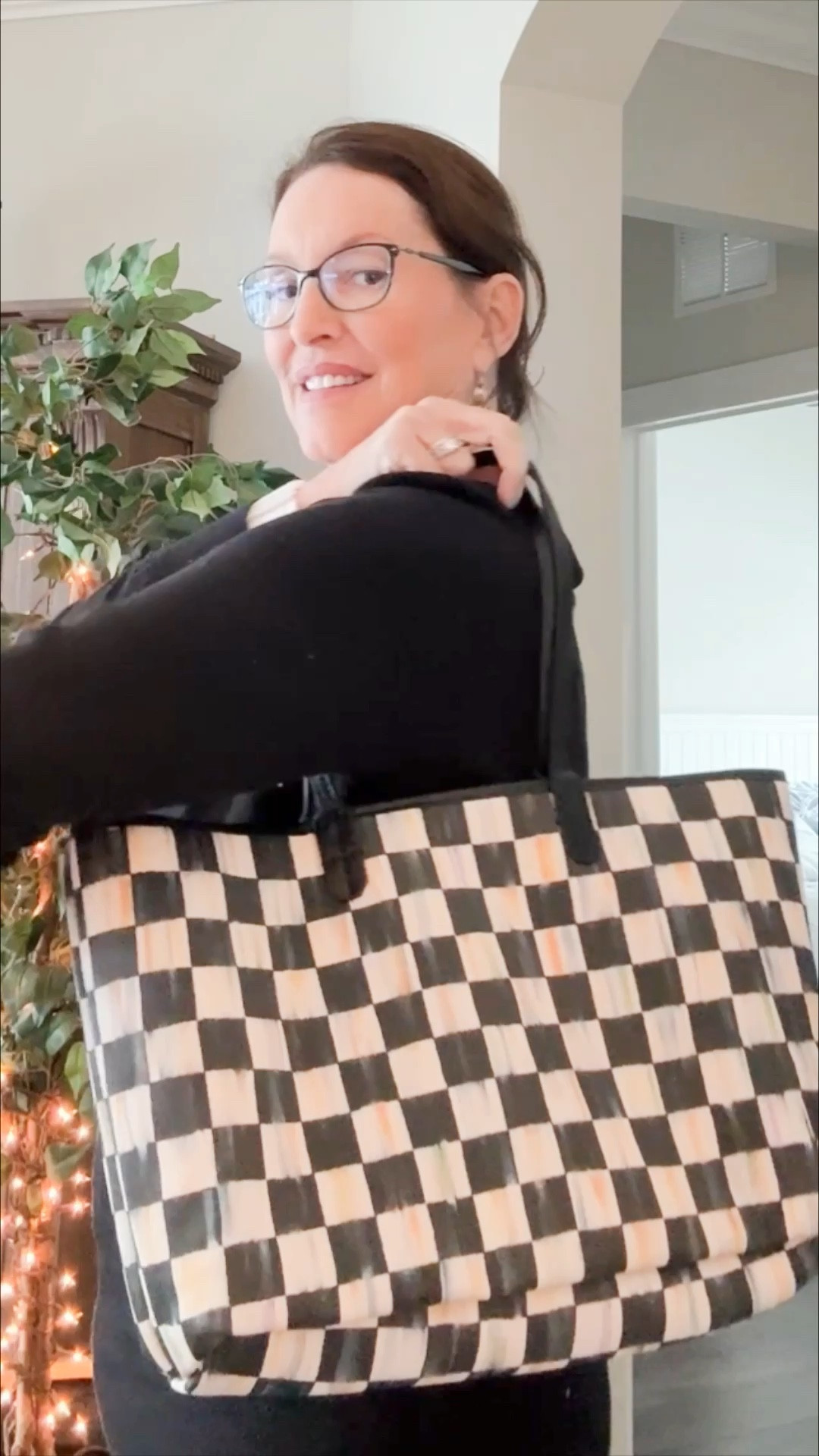 Mackenzie childs courtney check handbag with an detachable clutch inside for keys - phone etc - leather handles and coated canvas bag- same size as my MM neverfull for reference 


#LTKMidsize #LTKStyleTip #LTKWatchNow