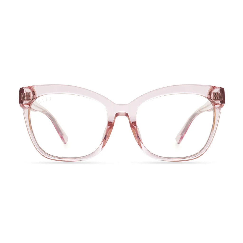 WINSTON - LIGHT PINK CRYSTAL + BLUE LIGHT TECHNOLOGY GLASSES | DIFF Eyewear