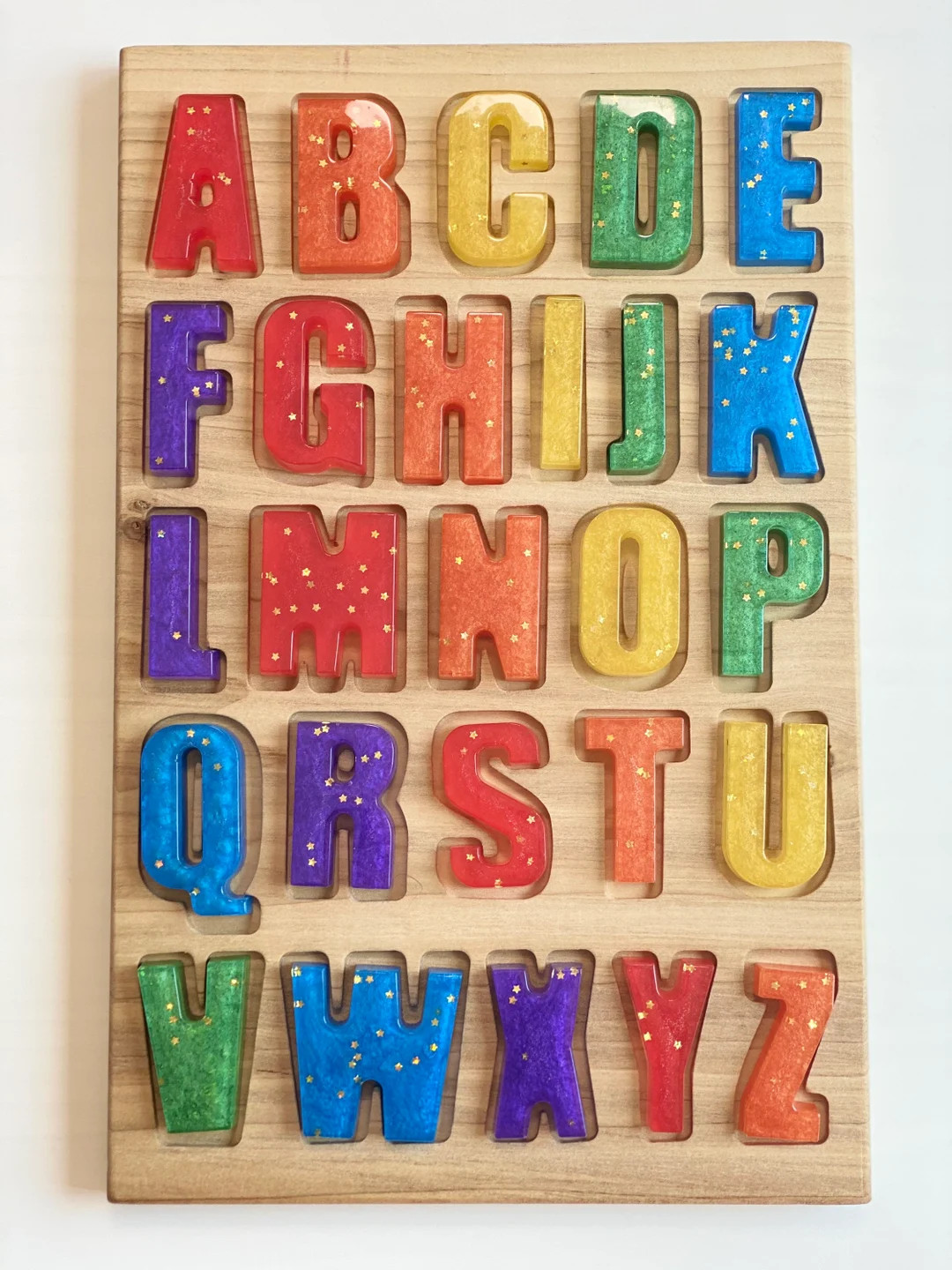 Rainbow Resin Letters | Etsy (US)