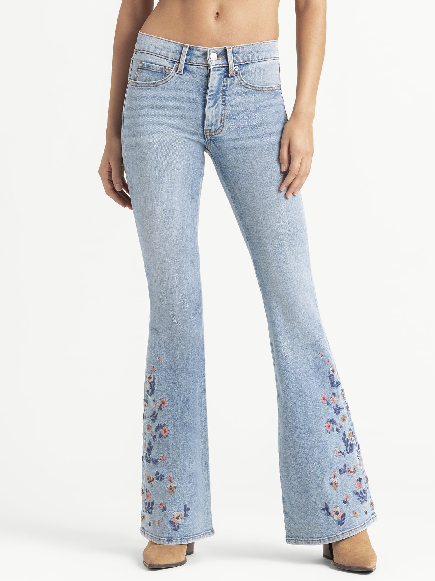 Jessica Simpson Women's Daisy Fitted Flare Jeans, Sizes 2-16 | Walmart (US)