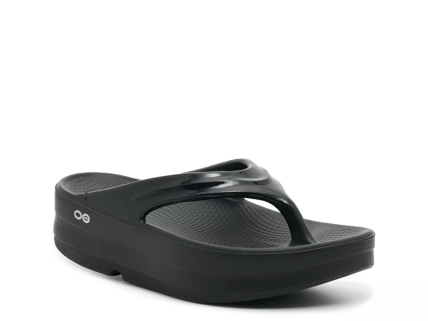 OOFOS OOmega Platform Flip Flop | Women's | Black | Size 11 | Sandals | Athletic | DSW