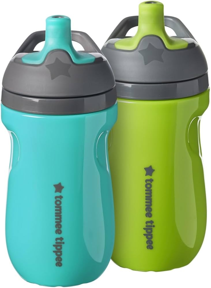 Tommee Tippee Insulated 9oz Sporty Spout Toddler Water Bottle, No Spill, Sippy Cups for Toddlers ... | Amazon (US)