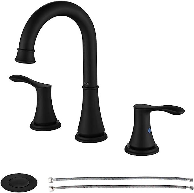PARLOS 2-Handle 8 inch Widespread Bathroom Faucet with Valve and Pop Up Drain Assembly and cUPC F... | Amazon (US)