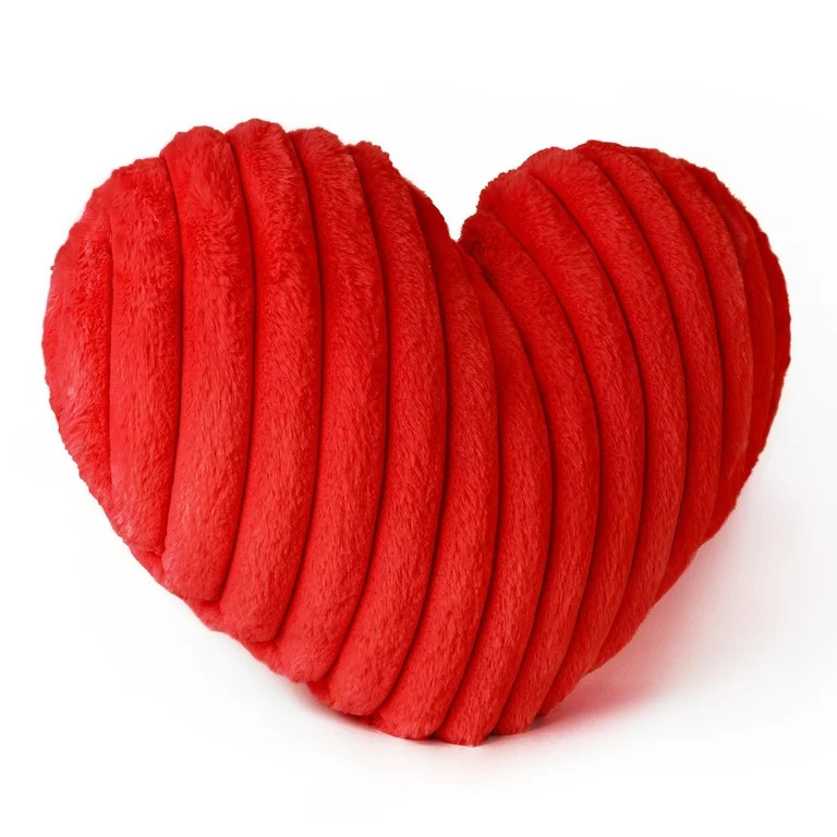Sunlit Heart Shaped Pillow, 20 Inches Heart Decorative Throw Pillows, Faux Fur Love Pillows Cute ... | Walmart (US)