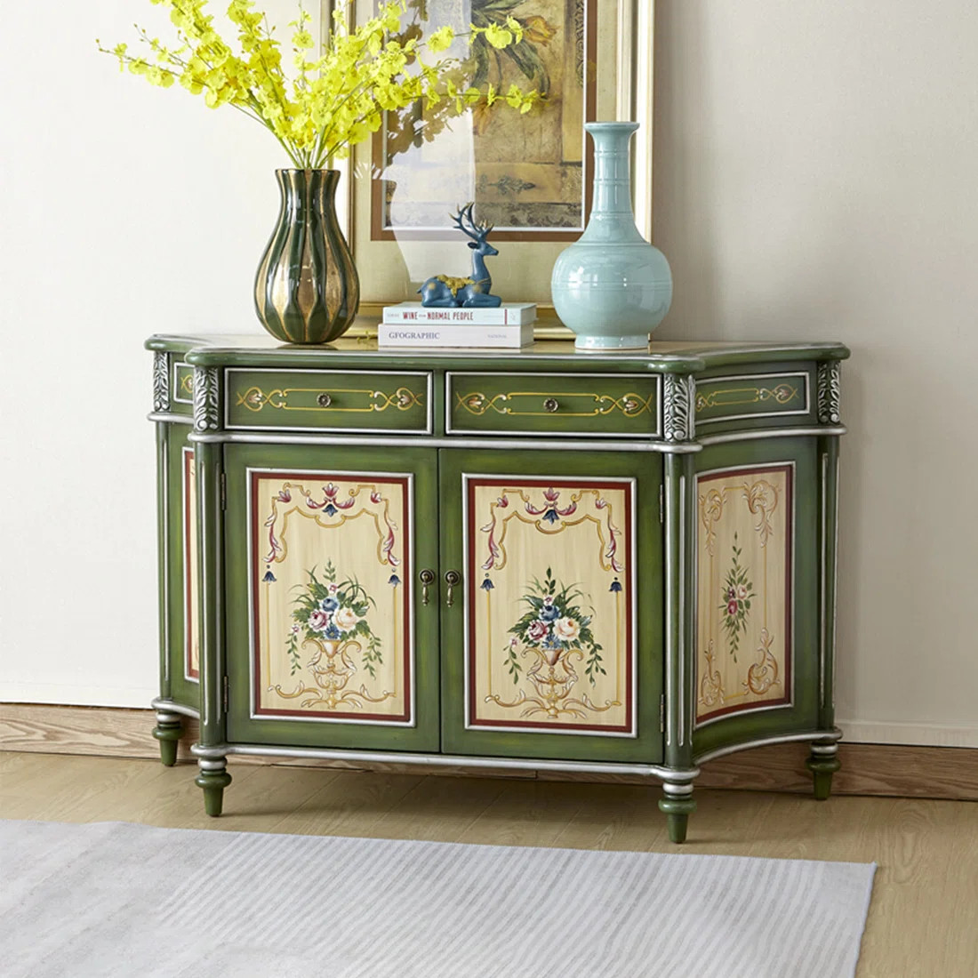 Painted multi-purpose vintage sideboard | Wayfair North America