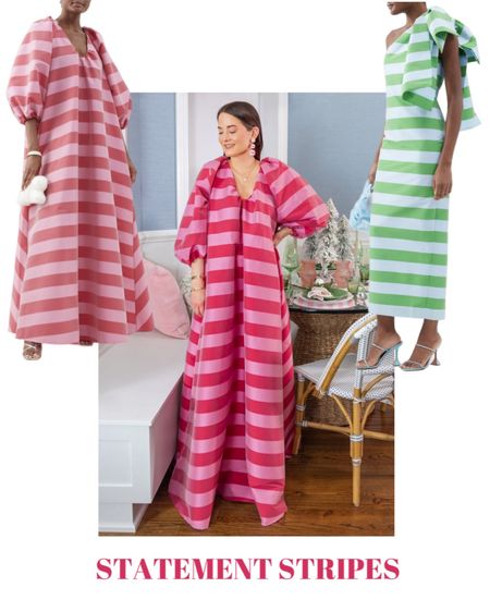 May we talk about these stylish statement striped gowns and holiday dresses. Perfect for winter galas, black tie wedding guest outfits and other special occasion looks.



#LTKwedding #LTKparties #LTKHoliday