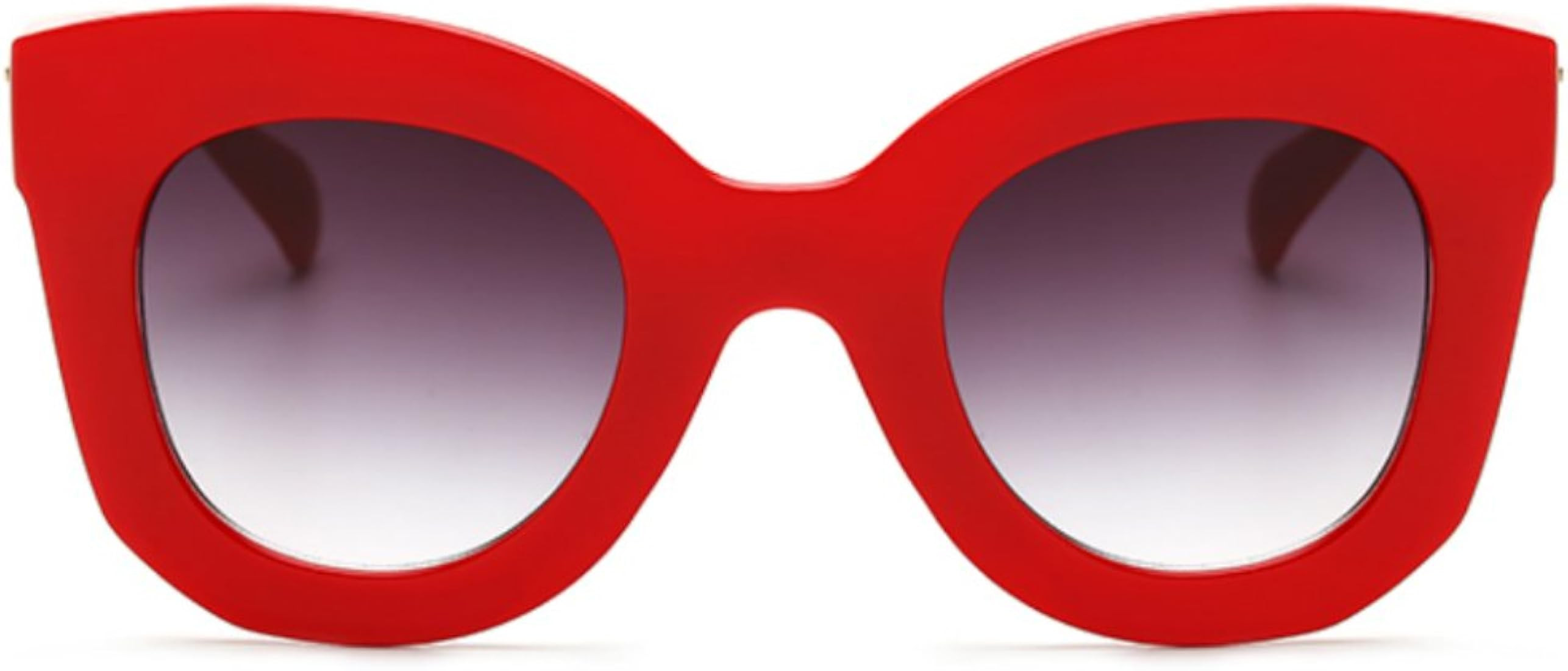 Freckles Mark Thick Fashion Butterfly Sunglasses for Women Trendy Round Cat Eye Sun Glasses | Amazon (US)