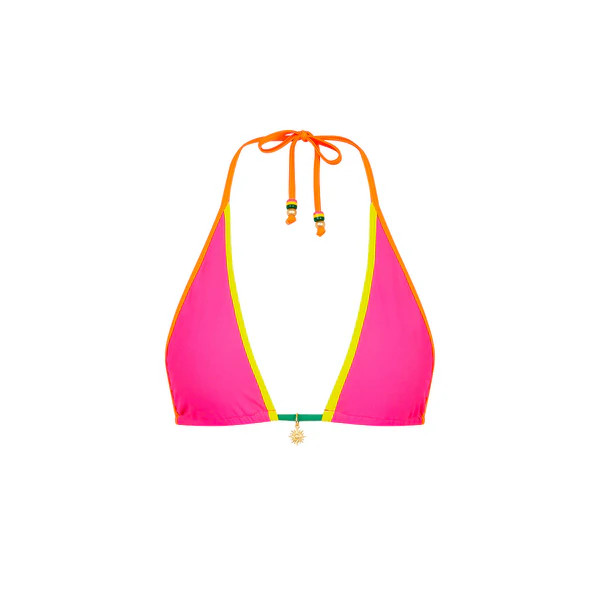 Bind Triangle Halter Bikini Top - Passionfruit Punch | Kulani Kinis US