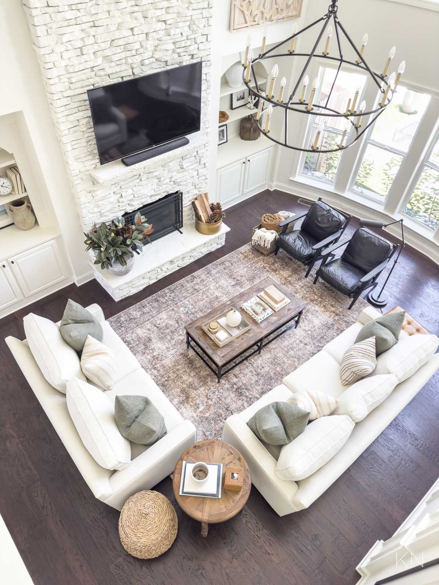 It’s the perfect time to minimize and simplify your surroundings by removing some of your decor and heavy textures. Adding pops of green is another great way to freshen the look. home decor living room decor neutral living room alabaster paint pottery barn sofa coffee table styling area rug open floor plan iron chandelier 

#LTKSeasonal #LTKHome #LTKStyleTip