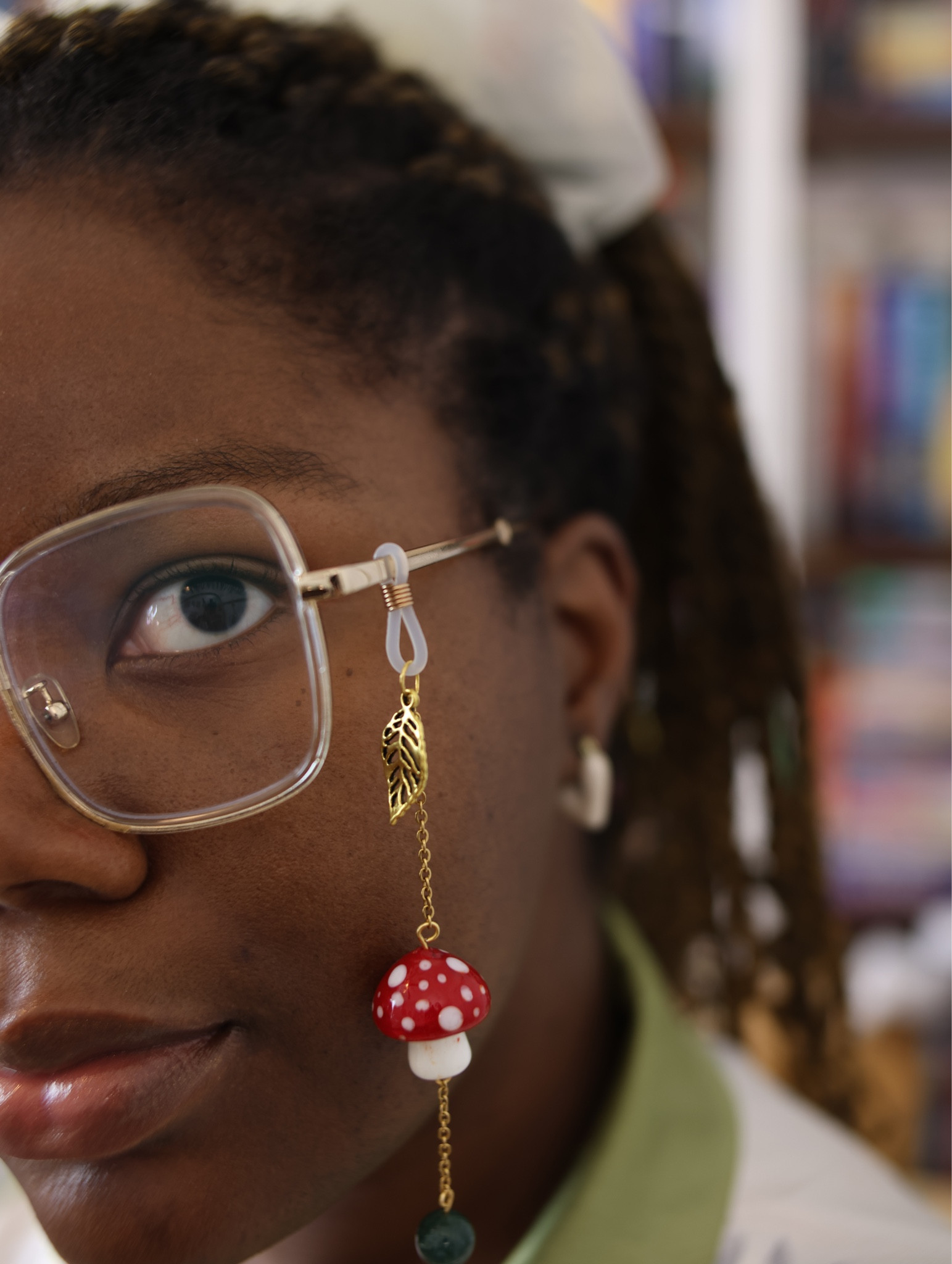 Cutest mushroom glasses chain 🍄 #glasses #mushroomaccessories #cuteglasses 