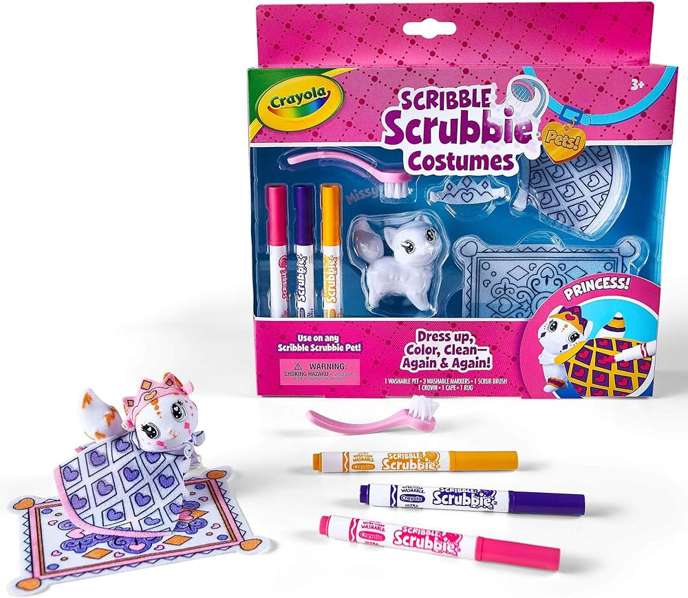 Crayola Scribble Scrubbie Pets Princess Playset, Kids Toys, Gift for Girls & Boys | Amazon (US)