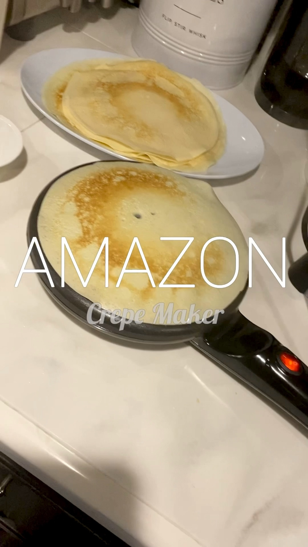Happy Saturday night🤓 Not me in bed by 9pm👵🏻😘😅 It’s been a low key weekend over here. I wanted to show y’all the AMAZON crepe maker I found that is SO easy to use. Crepes are my favorite!⭐️ With this crepe maker, the process goes so much faster. It’s even under $30! 😯✨ I’ll link this on my LTK page - kristinfromseattle. Definitely a must have for that weekend breakfast 🍳 

#amazonkitchen #crepemaker #weekendvibe #saturdayvibes #breakfastideas☀️ #kitchengadgets 



#LTKunder50 #LTKsalealert #LTKhome