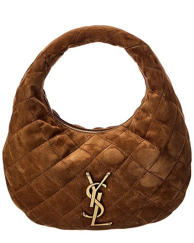 Saint Laurent Icarino Quilted Suede Shoulder Bag | Gilt & Gilt City