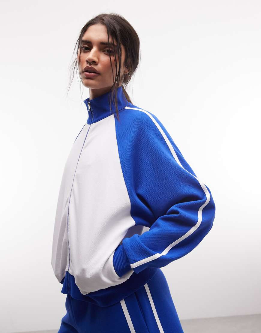 ASOS DESIGN Track jacket in blue co-ord | ASOS (Global)