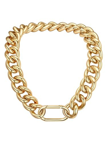PROSTEEL Chunky Gold Necklace for Women, Cuban Link Chain for Women 14k Statement Gold Chain Trendy Hip Pop Jewlry Gifts | Amazon (US)