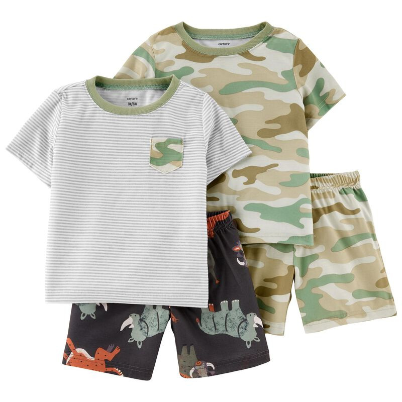 4-Piece Shark Loose Fit Poly PJs | Carter's