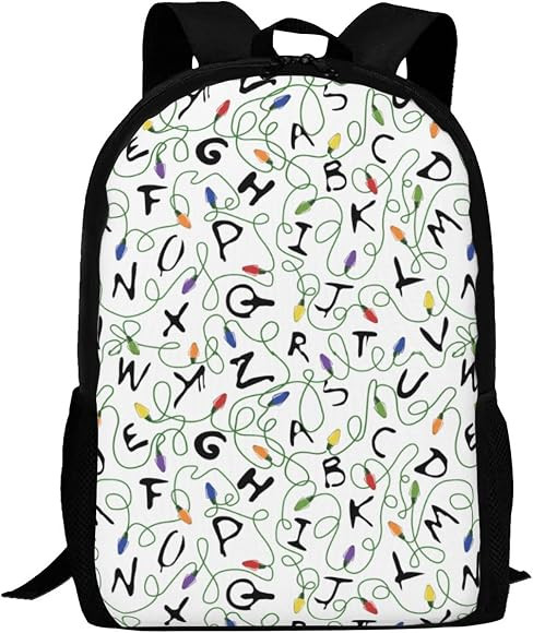 Keceur Backpack for Men Women, Stranger Letter Things White Water Resistant Durable College Schoo... | Amazon (US)
