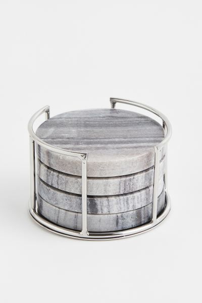 4-pack Marble Coasters - Gray - Home All | H&M US | H&M (US + CA)