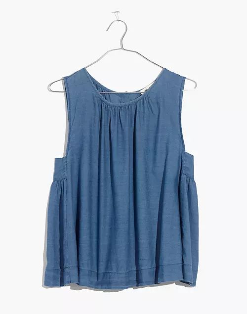 Riverbank Button-Back Top in Indigo | Madewell
