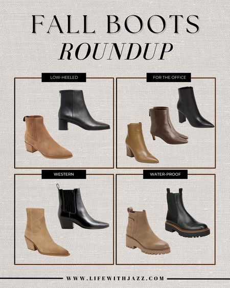 Fall boots roundup by category 

Fall boots / booties / casual / western / dressy / waterproof boots / workwear 

#LTKSeasonal #LTKshoecrush