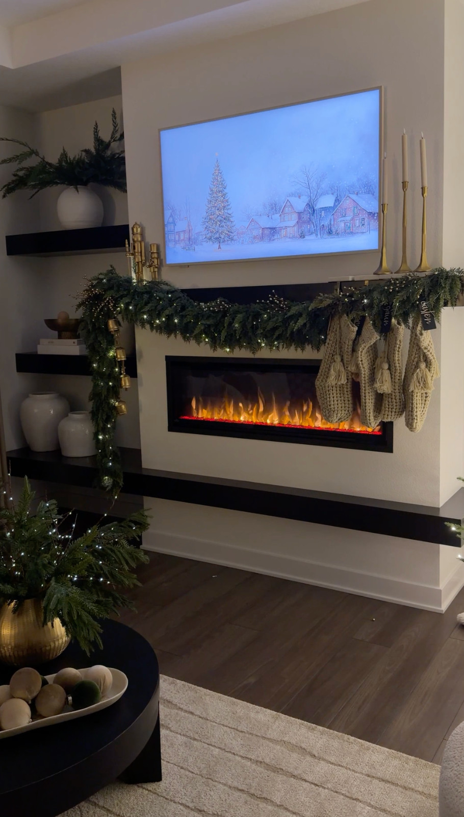 These Christmas twinkle lights in my living room are just pure cozy magic ✨🎄  

 

#LTKHoliday #LTKHome