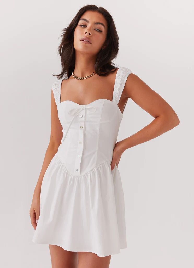 Rebel Heart Corset Dress - White | Peppermayo (Global)