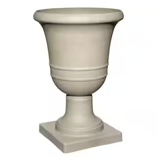 16 in. Norwich Antique Zinc Resin Urn Planter-HD1422-590R - The Home Depot | The Home Depot
