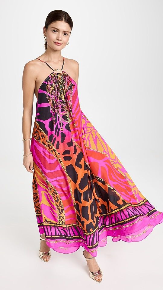 Gather Neck Halter Maxi Dress | Shopbop