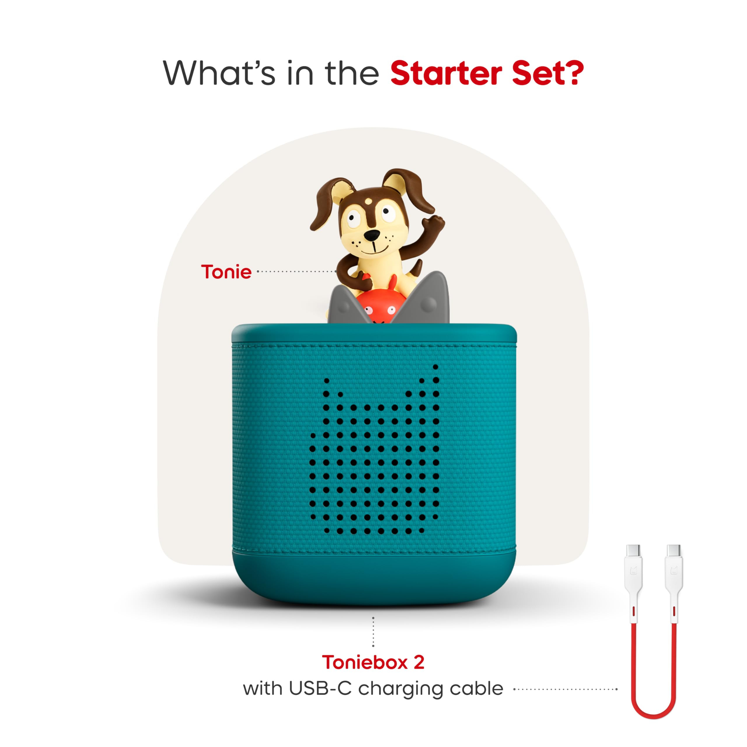 Toniebox 2 Audio Player Starter Set for Kids 1+ with Playtime Puppy - Tropical Teal | Amazon (US)