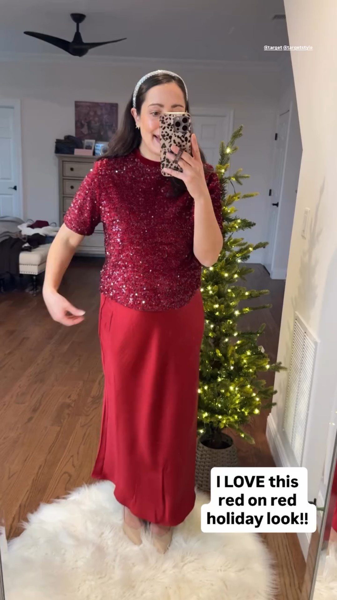 I LOVE this red on red holiday look!! @target @targetstyle