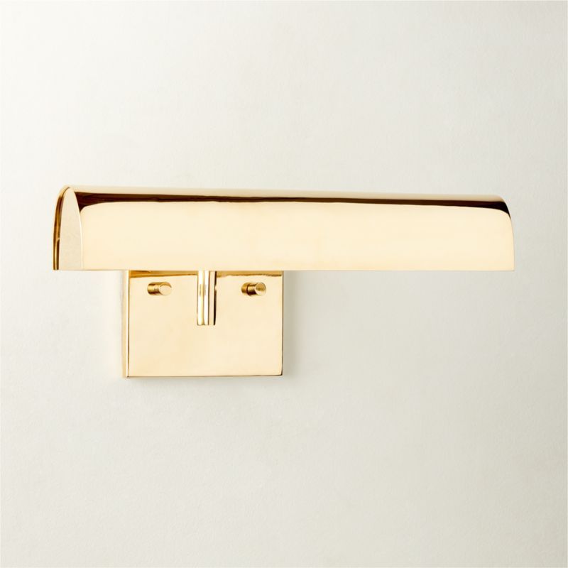 Jolie Polished Brass Modern Picture Light Sconce 12" | CB2 | CB2