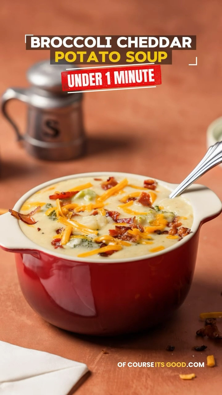 OF COURSE IT’S GOOD 👩🏻‍🍳
UNDER 1 MINUTE | Broccoli Chedder Potato Soup 🍲 🥦

Full recipe: ofcourseitsgood.com



#LTKfoodie #LTKHome #LTKvlog