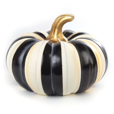 Courtly Stripe Squashed Pumpkin - Small | MacKenzie-Childs