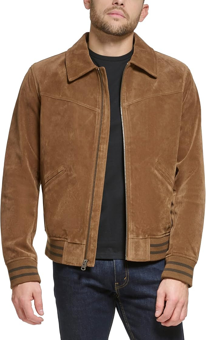 Levi's Men's Faux Suede Varsity Bomber Jacket | Amazon (US)