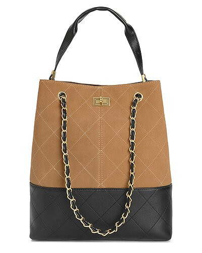 Suede & Leather Bucket Tote | Gilt & Gilt City
