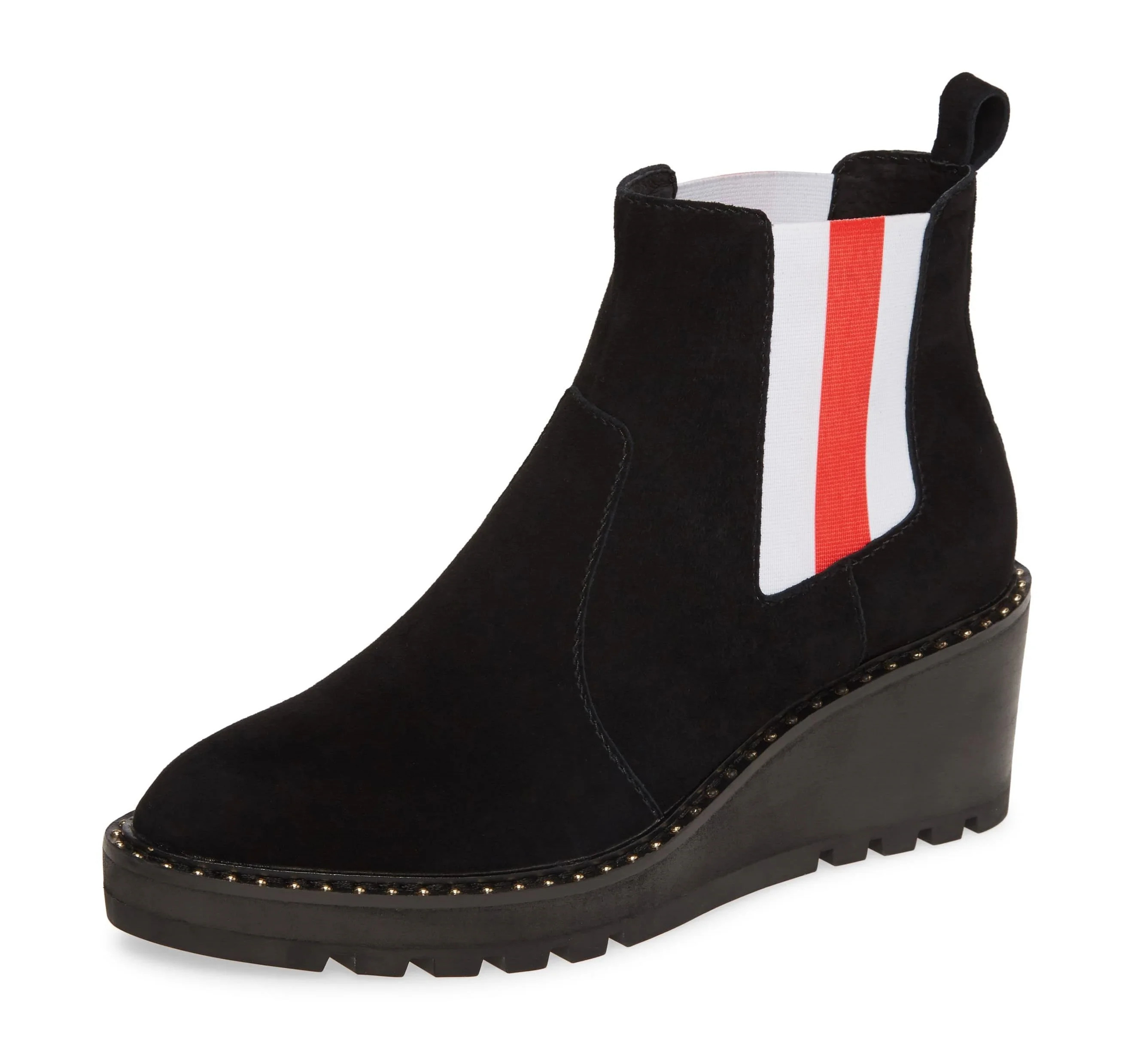 Cecelia New York Gemma Black Suede Almond Toe Pull On Ankle Wedge Fashion Boots (Black, 9.5) | Walmart (US)