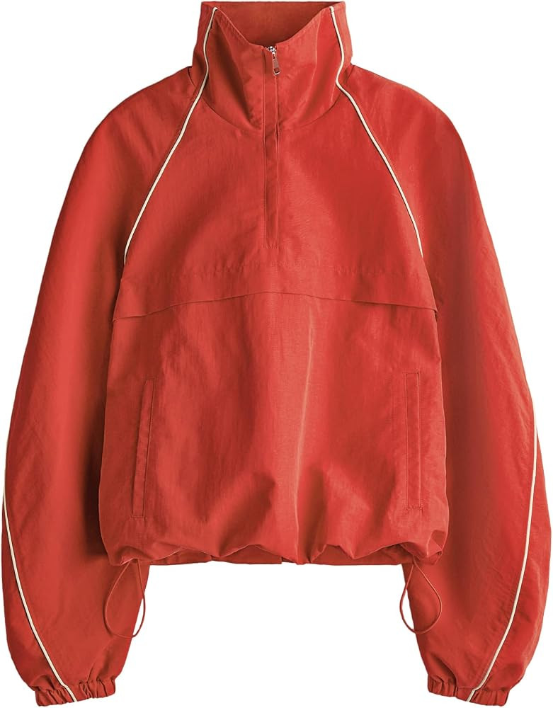 Songling Womens Windbreaker Jacket Lightweight Zip Up Stand Collar Athletic Windproof Workout Out... | Amazon (US)