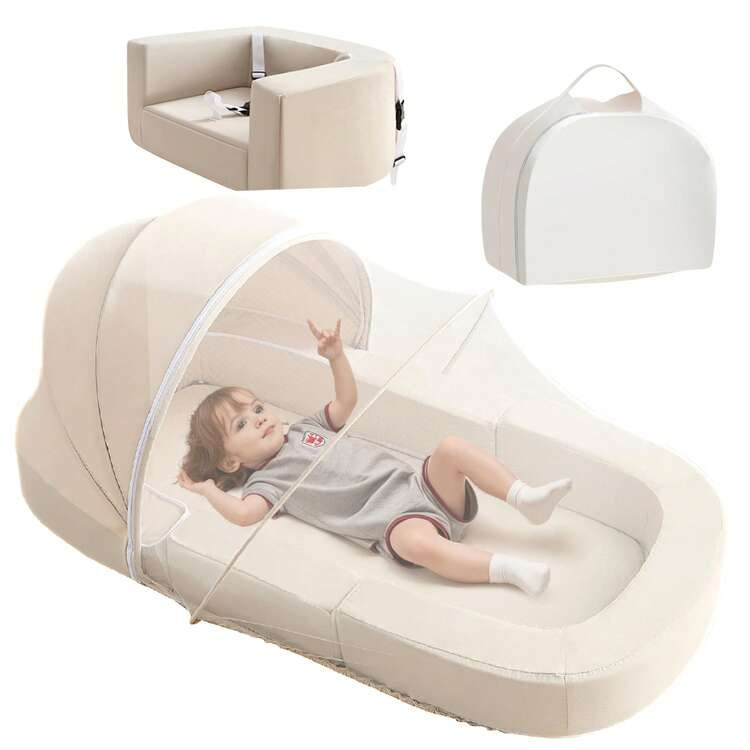 Portable Toddler Floor Bed, 4-In-1 Convertible To Sofa Chair, Kid Feeding Seat And Lounger, Folda... | SHEIN