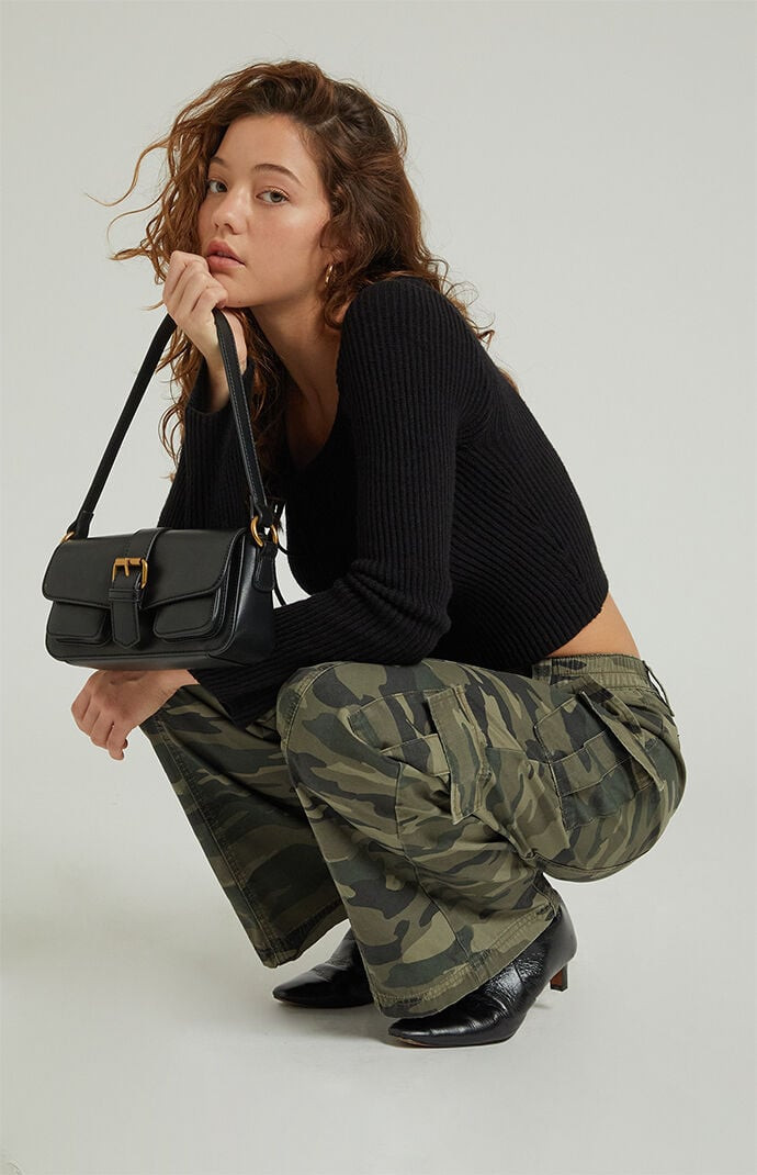 Women's Camouflage Lightweight Low Rise Baggy Pants - Size Medium | PacSun