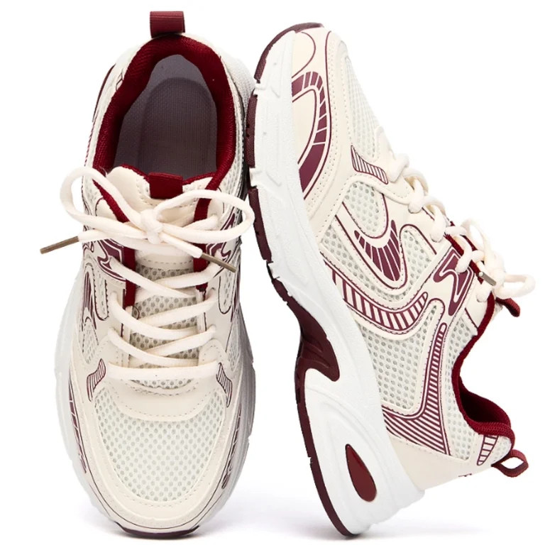 CHICVOMEY Vintage Casual Sneakers for Women Chunky Fashion Tennis Sneakers Breathable Lightweight... | Walmart (US)