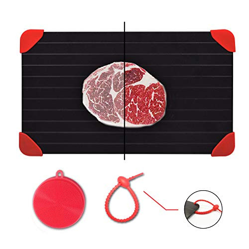 Defrosting Tray for Frozen Meat Rapid and Safer Way of Thawing Food Large Size Defroster Plate Thaw by Miracle Natural Heating A Pack with 7 Pieces Included | Amazon (US)