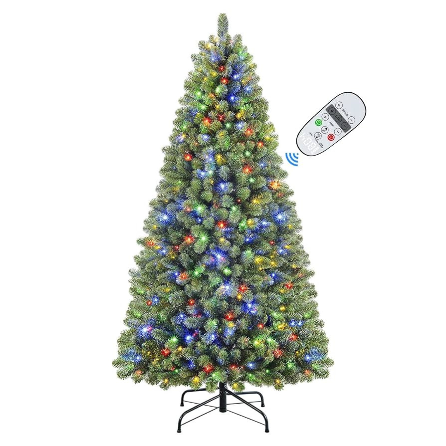 SHareconn 7ft Prelit Premium Artificial Classic Spruce Christmas Tree with Remote Control,Timer, ... | Amazon (US)