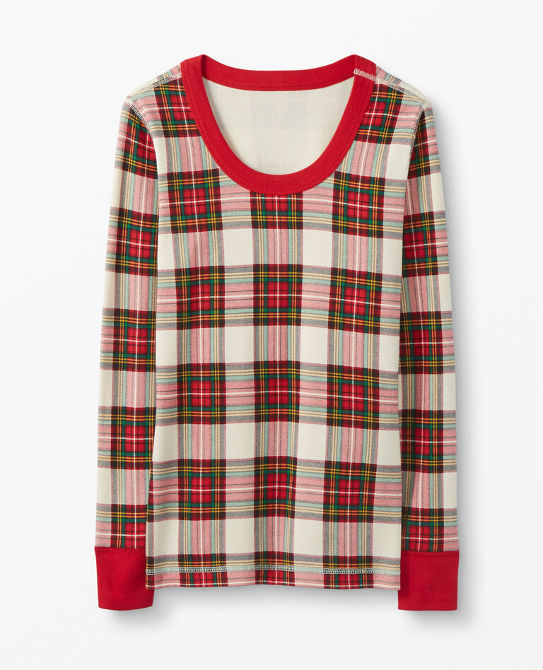 Women's Holiday Print Long John Pajama Top | Hanna Andersson